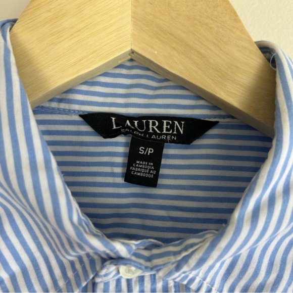 LAUREN by Ralph Lauren Black Label Vertical-stripe night shirt - Picture 5 of 9